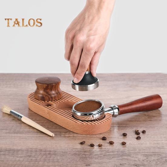 Coffee Distributor Holder Universal Storage Striped Practical Espresso Distributor Mat Rack Taming Base for Home