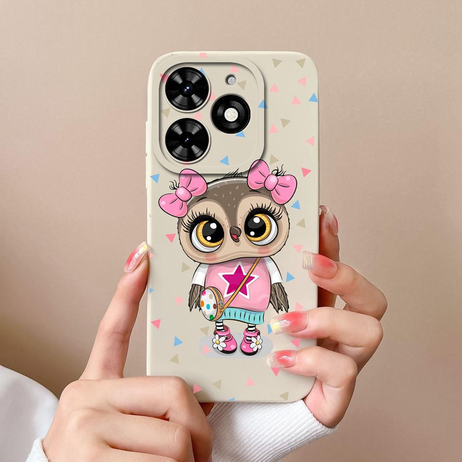 Чехол для Tecno Spark Go 2024 Простой Сердечко Мягкий Жидкий Силикон Защита Камеры Задняя Крышка Для Tecno SparkGo Funda Чехол для Телефона