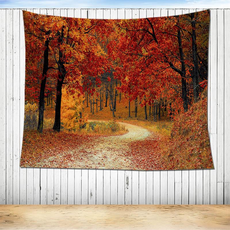 Скандинавский лес, проживание в семье, подвесная ткань, украшение комнаты, фон для окна, ткань, осенний ремонт общежития, пейзаж, гобелен