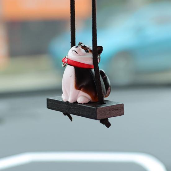 Подвесное украшение для автомобиля в виде собаки, симпатичное зеркало заднего вида в форме собаки, подвесное автомобильное кондиционирование воздуха, аксессуары для интерьера