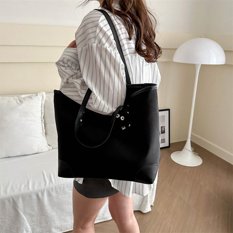 Модная ретро-сумка большой вместимости для женщин, новая повседневная и модная простая сумка через плечо, сумка-ведро для поездок на работу