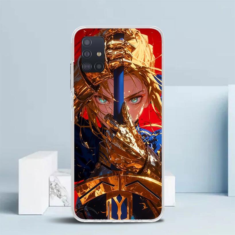 Чехол для телефона Fate Zero Stay Night Saber для Samsung Galaxy A52 A32 A22 A12 A51 A50S A30S A10S Note 20 Ultra 10 S10 Plus A31 A20 A7