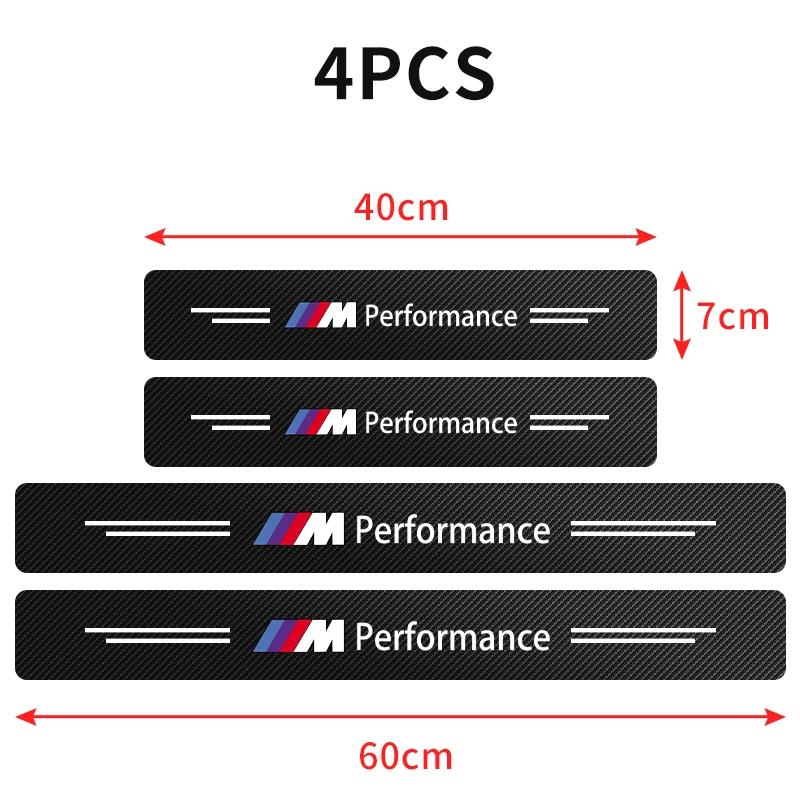 4 шт. Наклейки на пороги автомобиля из углеродного волокна Для BMW M M3 M5 F10 F30 F20 E28 E30 E34 E36 E39 E46 E91 Performance X1 X2 X5