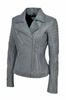 Handmade Leather Lambskin Stylish Women Jacket Gray Casual Biker Soft Fit