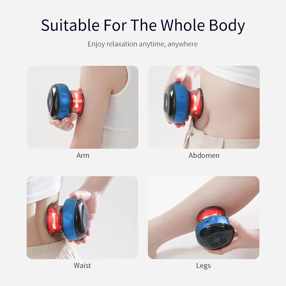 6 передач электрический вакуумный баночный массажер на присоске Гуа Ша антицеллюлитный терапевтический массажер инфракрасный нагрев массажер для похудения