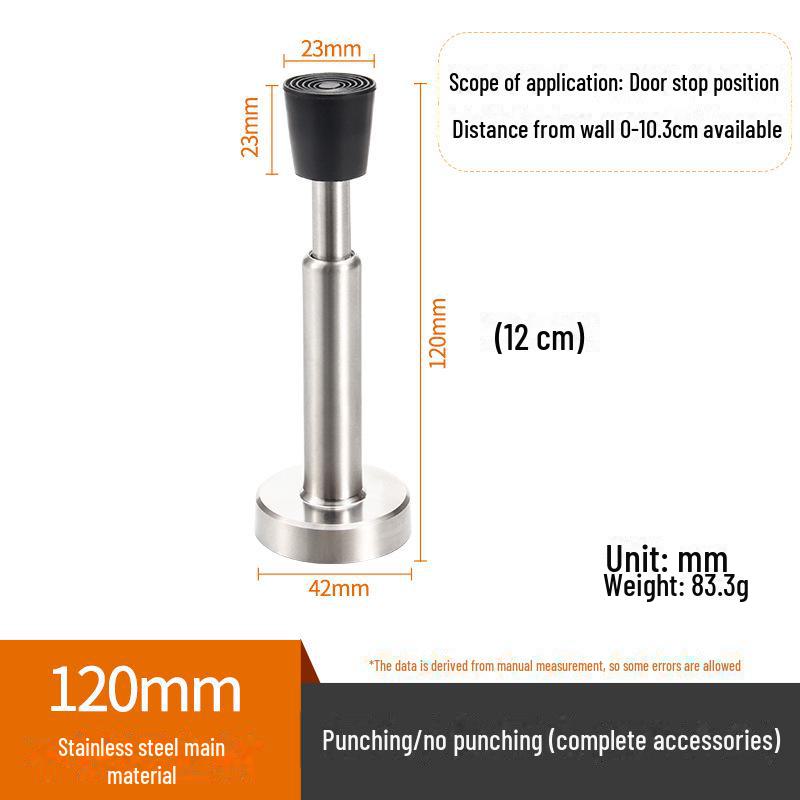 Wow Custom из нержавеющей стали без проколов, утолщенный резиновый дверной стопор