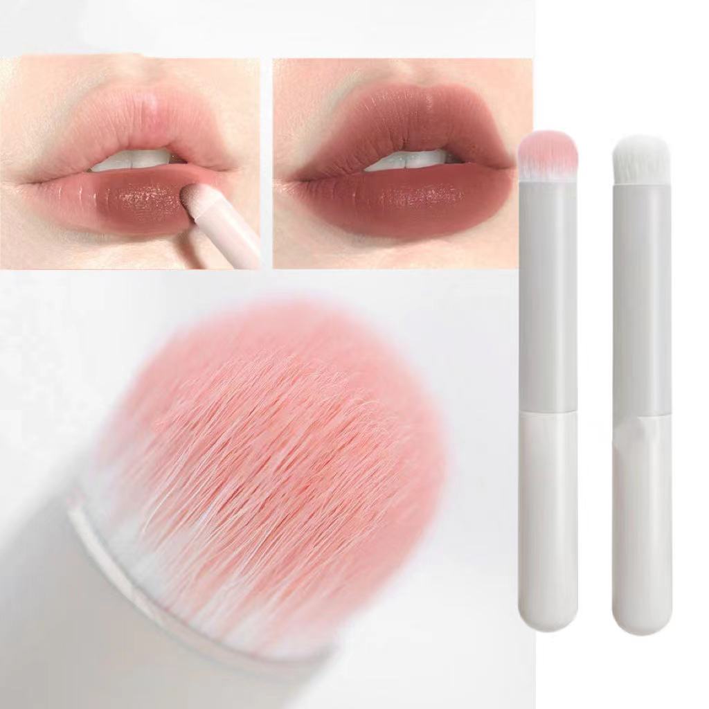 1 PC Portable Round Head Mini Lip Brush Carry Lid Lipstick Brush Concealer Brush Girl Lip Gloss Smudge Makeup Brush  