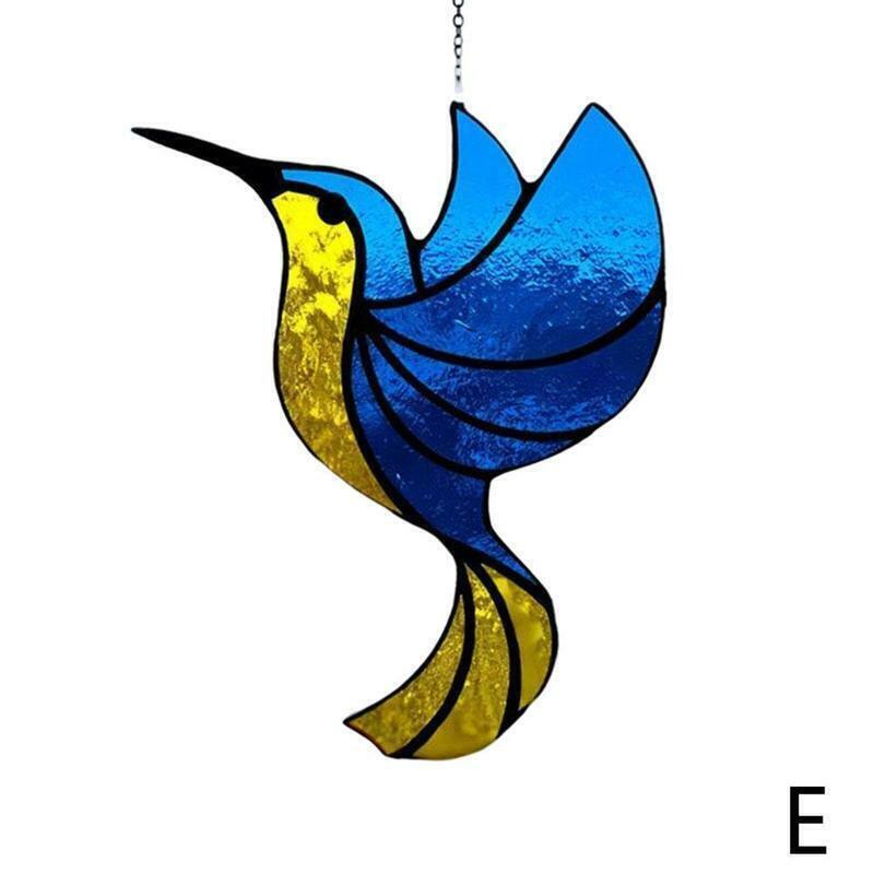 Ukraine Stained Glass Hummingbird Suncatcher Garden Hanging Art Pendant NEW