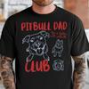 Men's Pitbull Dad Club T-Shirt Life Is Better with Pitbulls Casual Short Sleeve Tee for Pitbull Owners Summer Cotton Tops Tees