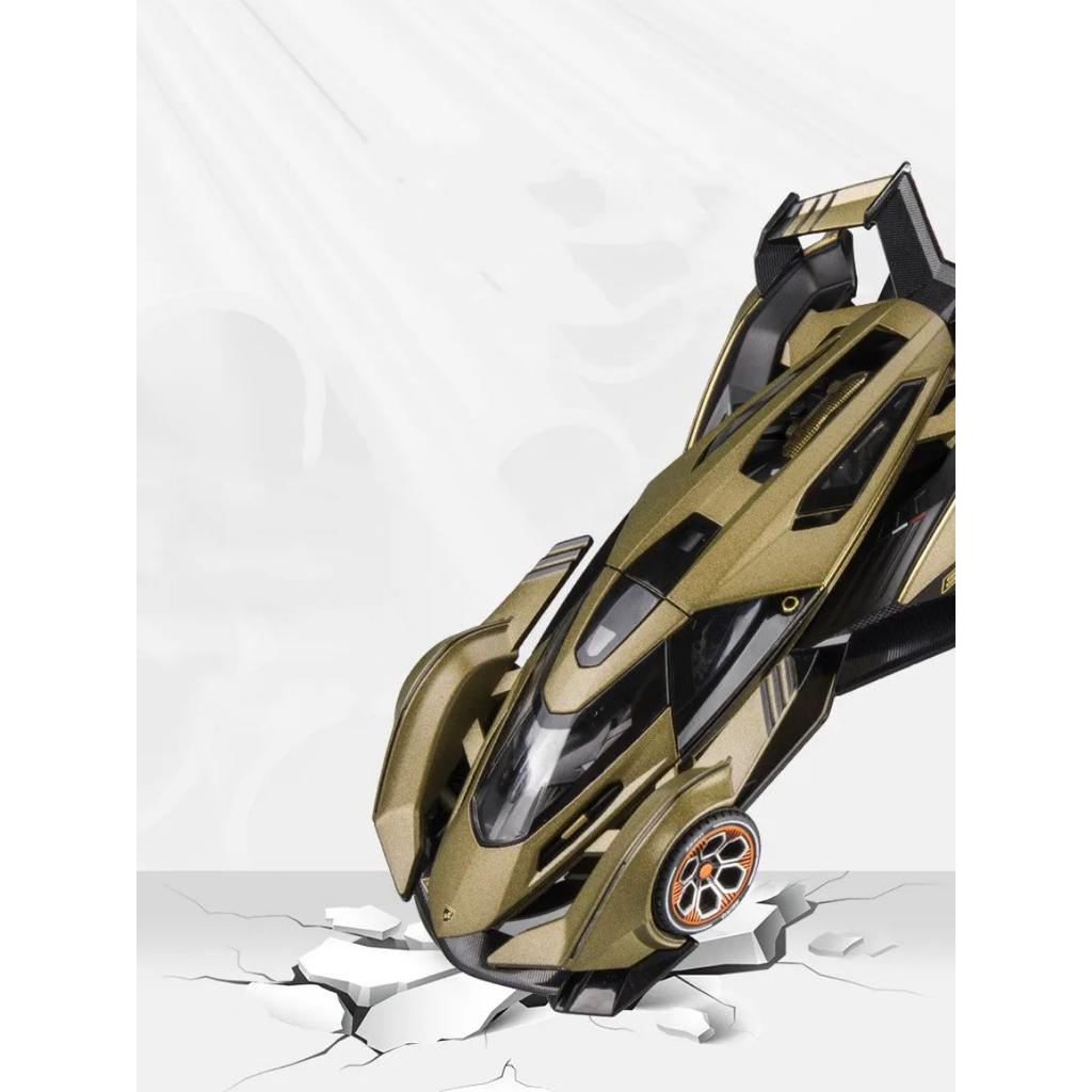 1/22 Lamborghini V12 GT Alloy Miniature Car Model Diecast Metal Scale Car Sound and Light Collection Children Toy Car Vehicles Gift