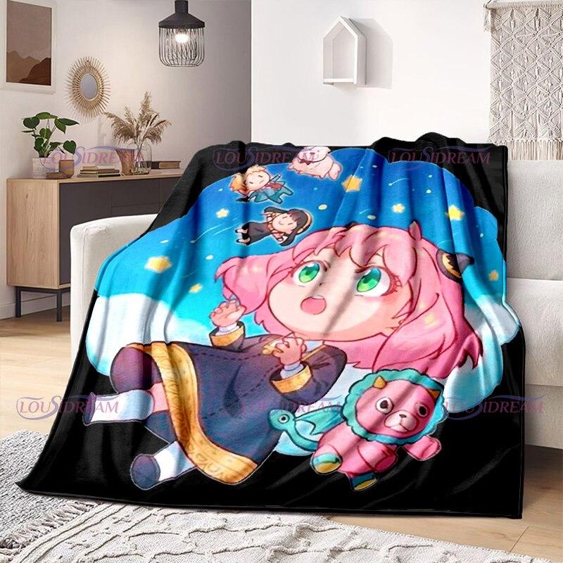 Аниме SPY×FAMILY модное фланелевое фланелевое одеяло для девочек Аня Kawaii Waku подарок для детей и взрослых диван домашний Bedspesd