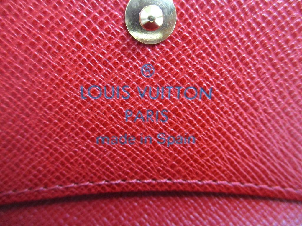 Подлинный кожаный кошелек LOUIS VUITTON Epi Red #a665, восстановленный