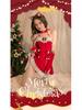 Red Halterneck Lace Christmas Lingerie Pajamas