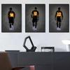 Neon Effect Art Football Star Back Poster Canvas Print Abstract Art Canvas Painting Wall Picture for Living Room Home Decor