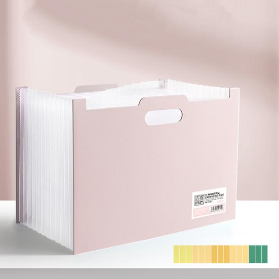 Accordion File Folder Expanding Vertical File Organizer 13 Pockets Folder with Colored