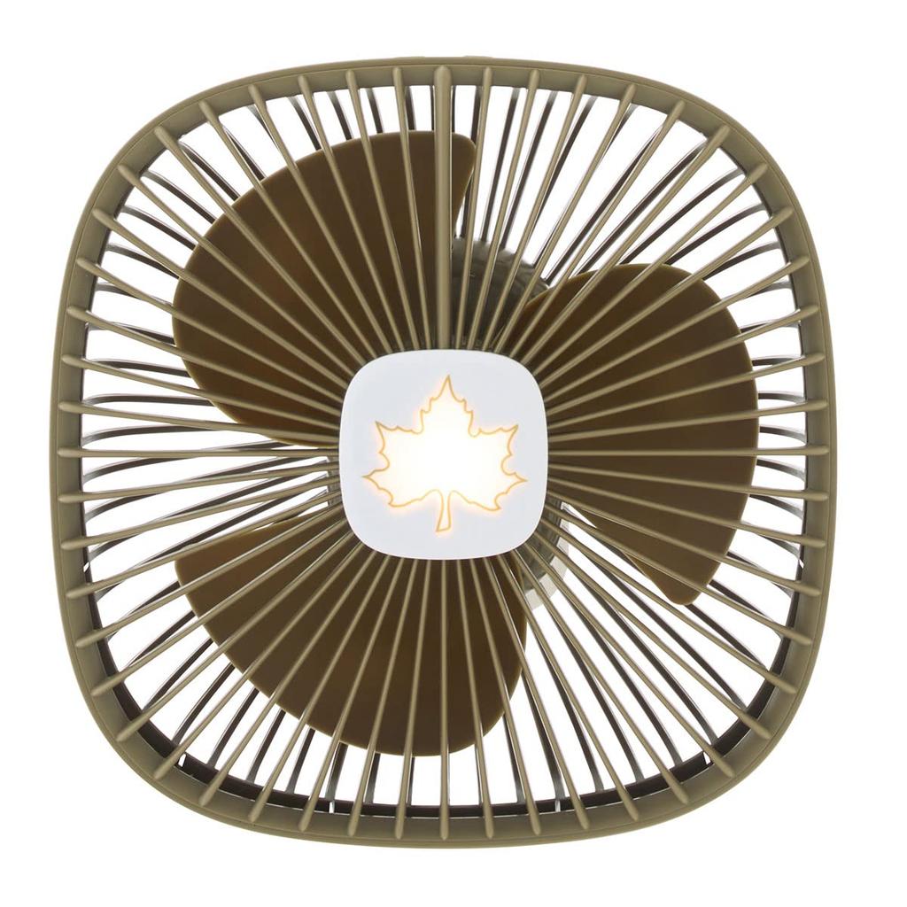 LOGOS Hanger Fan (USB Rechargeable) 81336706 Khaki, 20cm Wide X 20cm Deep X 9.5cm High