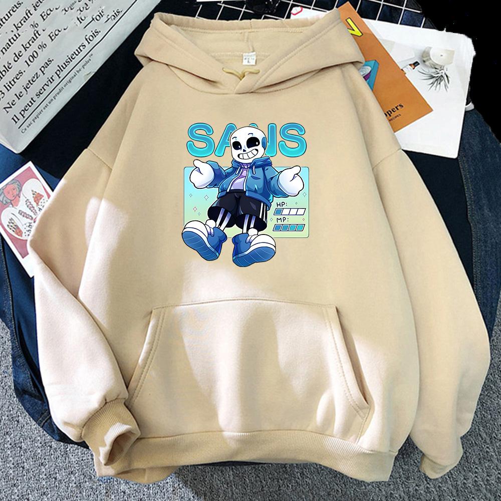 Undertale Sans Print Hoodies Men/women Winter Fleece Sweatshirts Manga Clothing Comfortable Crewneck Pullovers Casual Sudaderas
