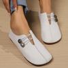 Fashion 2024 Spring Women's New Fashion Comfortable Square Head Casual Flat Loafers