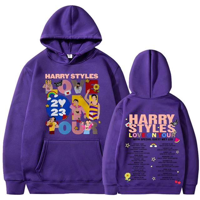 Новая толстовка с капюшоном для концерта «Love on Tour» в стиле Харадзюку, большие толстовки в стиле хип-хоп, одежда унисекс, одежда Y2k, толстовки с капюшоном и длинными рукавами, уличная одежда