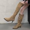 Long Boots for Women High Heels Shoes Pointed Toe Designer Knee High Woman Winter Boots 2025 New Chelsea Botas Mujer