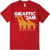 Взрослые Подростки Футболка с круглым вырезом Streetwear Giraffic Jam С Тремя Жирафами Стоящими Вместе Классическая Для Мужчины Топ Футболки