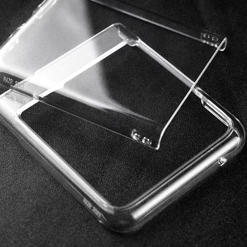 Чехол для Moto Razr40 Ultra Прозрачный ПК Противоударный RAZR 2023 Покрытие методом впрыска масла Материал Чехол