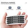 drxhs8 Car Wheel Hub Edge Sticker Emblem Decoration For Skoda Octavia Fabia Rapid Superb Kodiaq Scala Karoq Citigo Kamiq Accessories