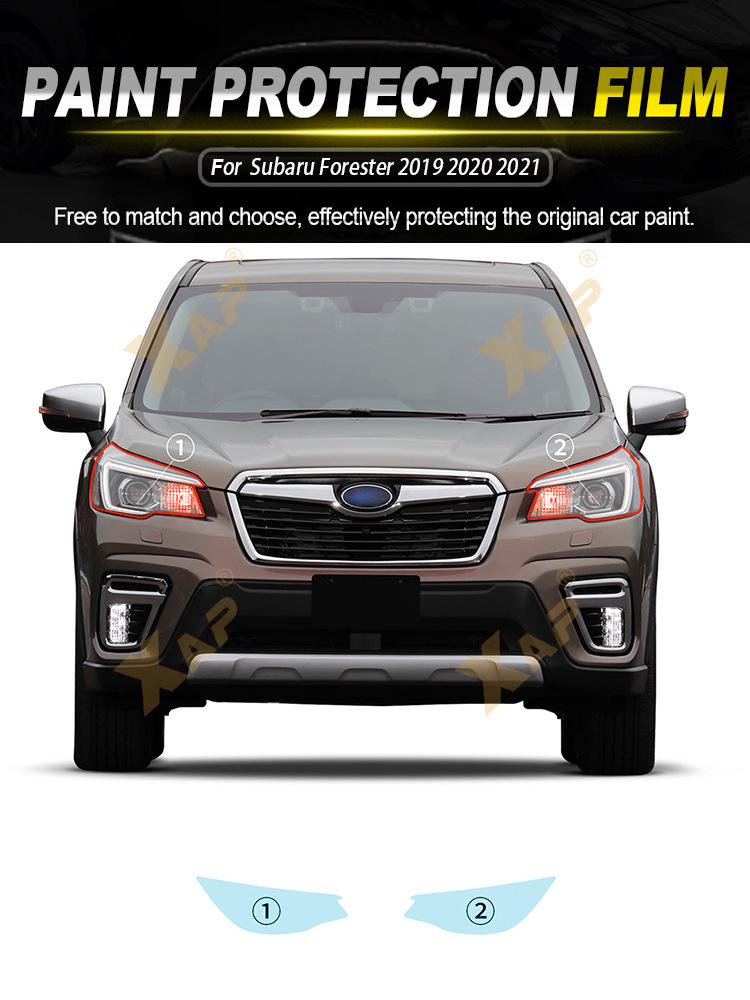 Прозрачная защитная пленка из ТПУ для фар и зеркал заднего вида Subaru Forester