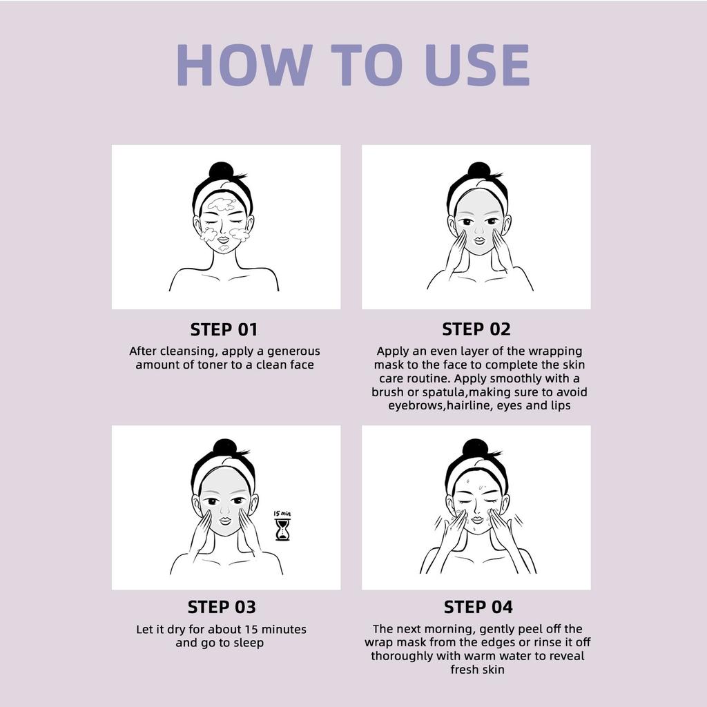 Коллагеновая маска-обертывание, отшелушивающая гидролизованная коллагеновая маска для увлажнения и укрепления 75 мл