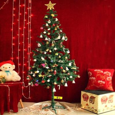 Рождественская елка 6 футов со светодиодной подсветкой 101 украшение подвесные реквизиты украшения для стола офиса искусственная рождественская елка предметы декора для дома