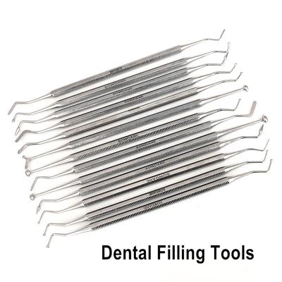 Стоматологический композитный инструмент для пломбирования, инструмент, шпатель для наполнителя, амальгамный пластиковый шпатель для пломбирования, двойной конец, нержавеющая сталь