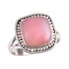 Natural Pink Opal Gemstone 925 Solid Sterling Silver Jewelry Ring Size 7.5 J4T81