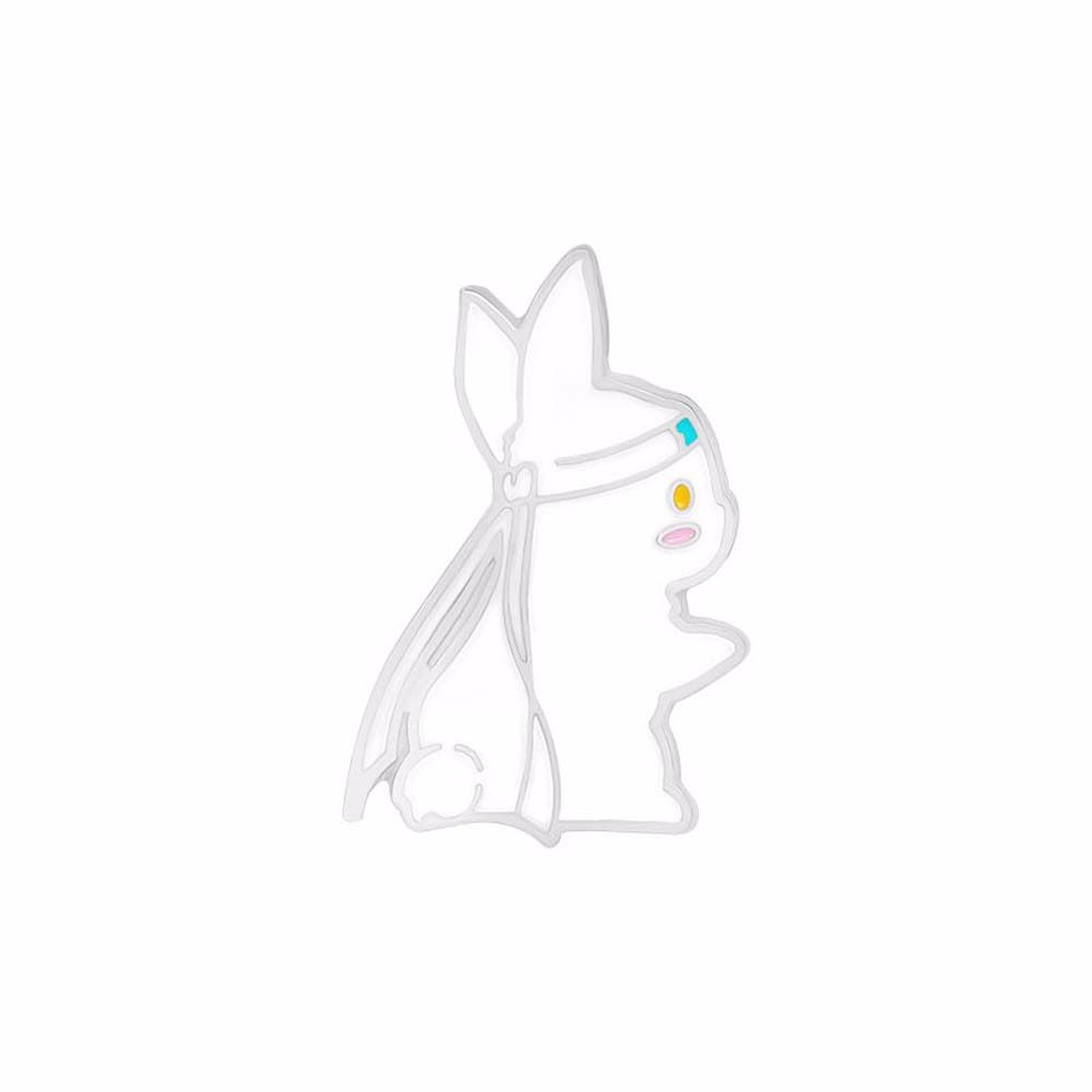 Wuxian Jewelry Lan WangJi Accessories Black Rabbit Mo Dao Zhu Shi Enamel Brooch Brooches Pin Badge