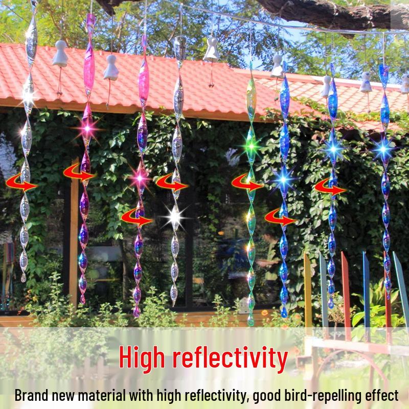 Эксклюзивный новый отпугиватель птиц: Светоотражающая спиральная лента, работающая от ветра, и лазерный отпугиватель