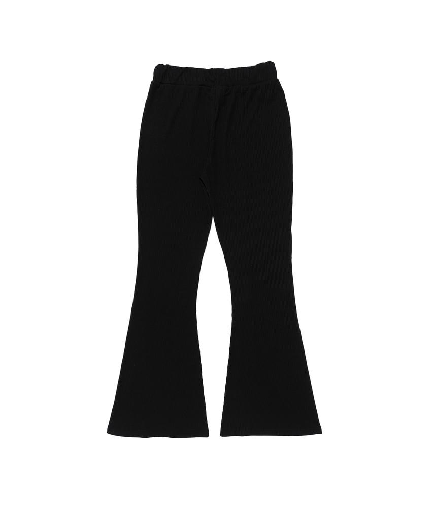 CARGOBROS FOR WOMAN Wide Rib Bootcut Pants (Black)