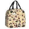 Cartoon Anime Lunch Bag Insulated Thermal Food Carrier School Work Portable Handheld Meal Tote 5-10L
