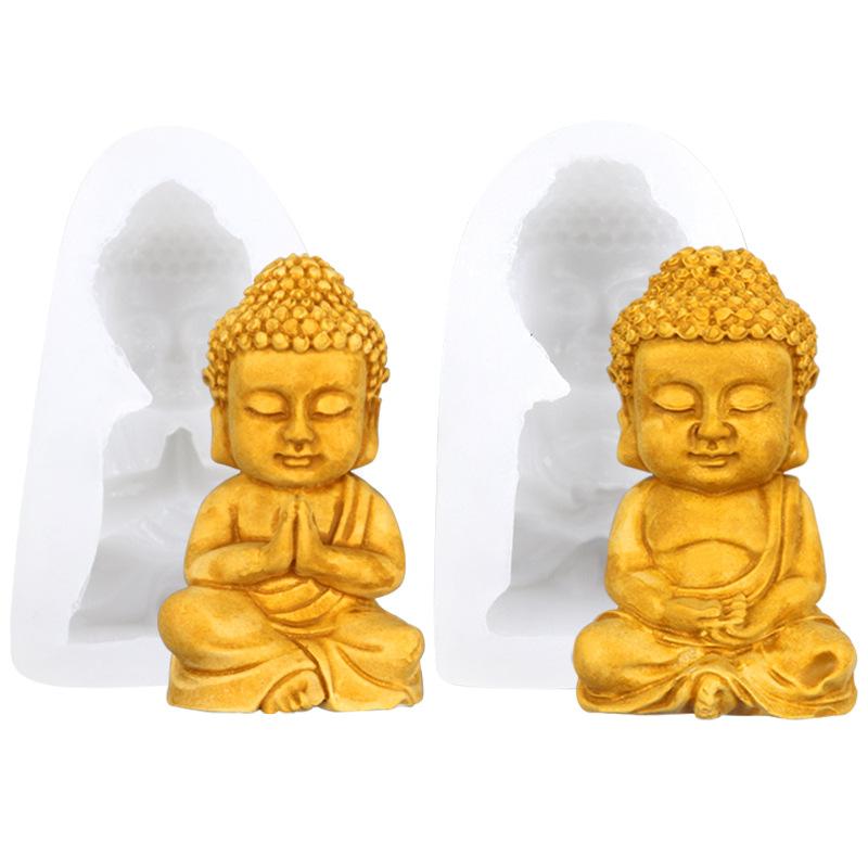 3D Форма для свечей Будда, Силиконовая форма для мастики, Molde Silicona Buda, Инструменты для изготовления восковых поделок, Декорирования, Материалы для изготовления изделий из смолы, Velas