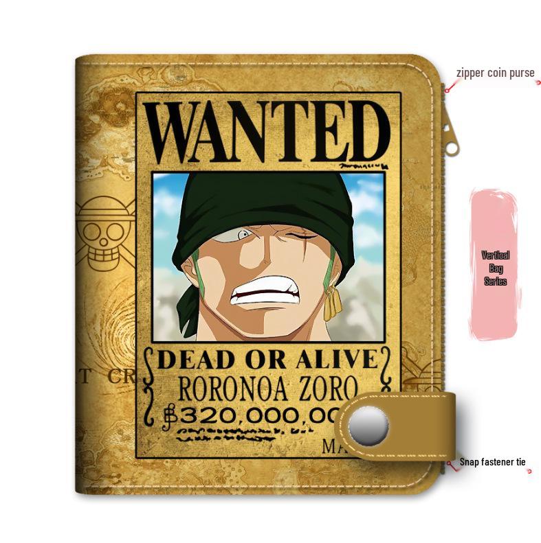 Кошелек для монет и держатель для карт на молнии из аниме One Piece