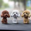 Новое украшение для собаки с трясущейся головой, милое украшение с кивком, подарок для интерьера автомобиля, собака из смолы