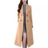 The New Autumn and Winter Woolen Coat Women's Over-the-knee Thickened Oversized Lapels Are Extra-long