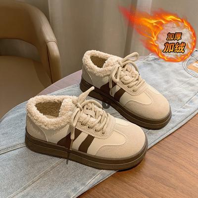 CRLAYDK Женские туфли на меху, замшевые, пушистые, теплые, модные кроссовки, уличные, на платформе, удобные для ходьбы, зимние ботильоны для снега