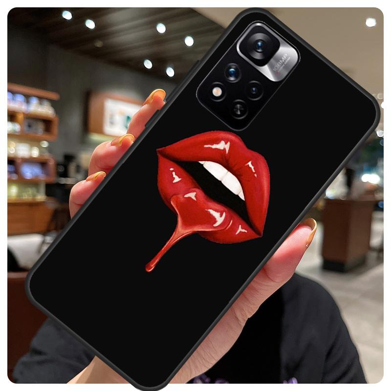 Sexy Lips KISS For Redmi 10 9C 10C 12C Cover For Xiaomi Redmi Note 12 Pro 10 9 8 11 Pro 9S 10S 11S 12S Case