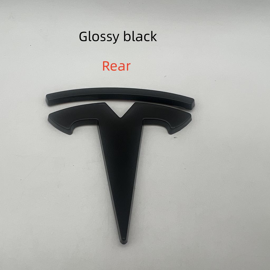 1-3pcs glossy black Not Affect ABS for Tesla Model3 ModeY car Front Emblem Rear Tail Trunk Steering Wheel Sticker Badge styling