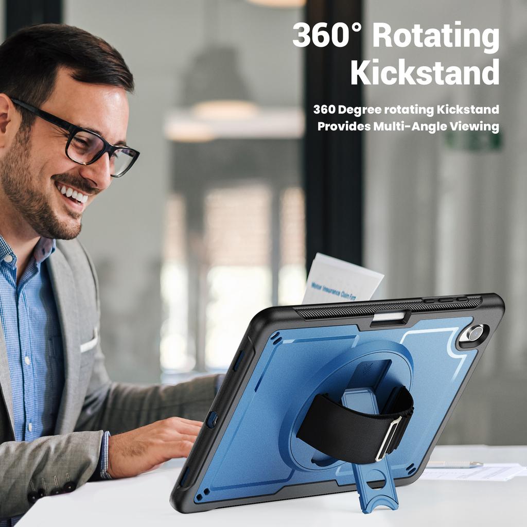 Чехол для Samsung Galaxy Tab S11 с ручным ремешком, подставкой, из ПК + ТПУ, чехол для планшета с плечевым ремнем и держателем для карандаша