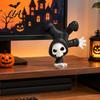 Decorative PLA Skeleton 3D Printed Upside-Down Reaper Ghost Ornament, Creative Statue, Funny Halloween Gothic Home Decoration Skull Figurine
