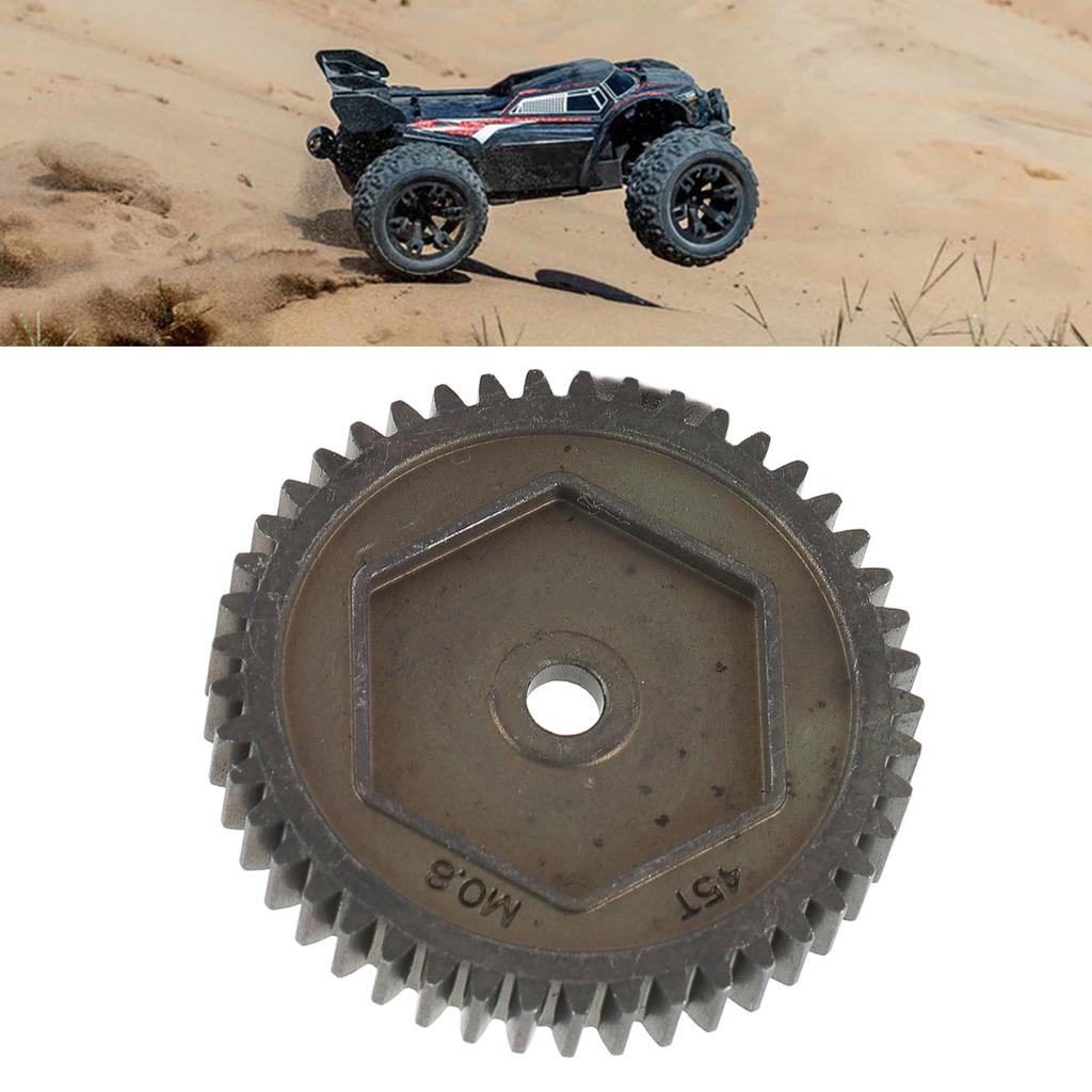 RC Spur Gear 45T M0.8 8053 High Performance Steel Spur Gear Replacement for 1/10 Scale RC Crawler