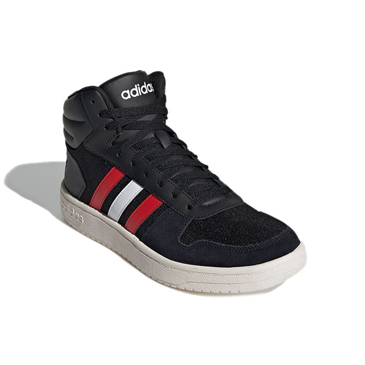 adidas Neo Hoops 2.0 Удобные Прочные Баскетбольные Кроссовки Мид-Топ Мужские Кроссовки Черные Красные Белые FY5198