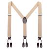 Винтажные подтяжки для мужчин и женщин с кожаной отделкой Y сзади, регулируемые эластичные подтяжки для брюк, ремень для свадебной вечеринки