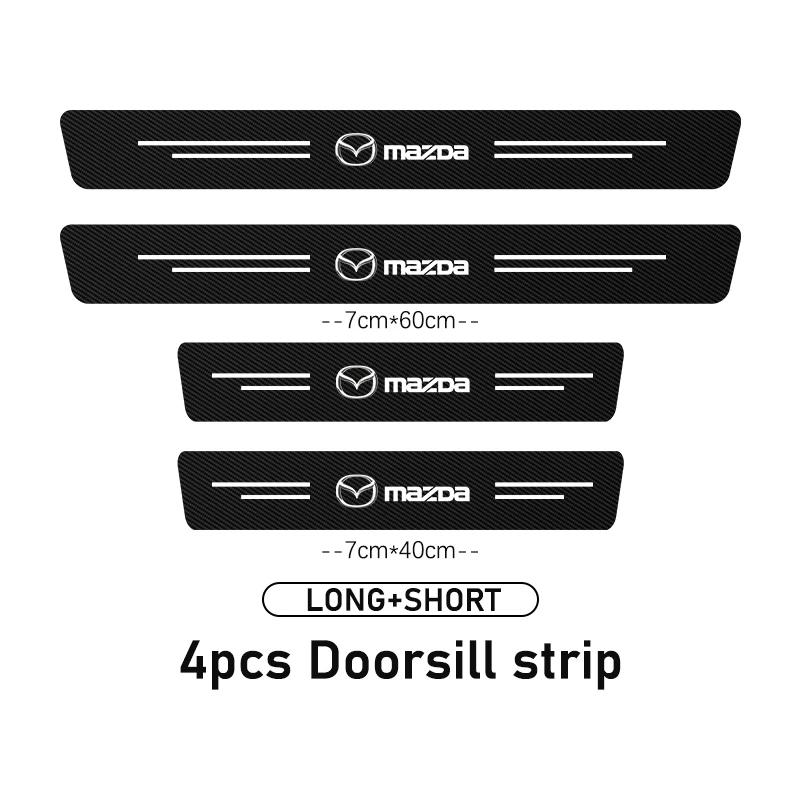 2025 Горячие 4 шт. Наклейки-защитники порогов дверей автомобиля Тюнинг Аксессуары Для Mazda 6 3 5 2 CX5 CX7 323 Demio Axela Atenza CX9 MX3