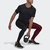 Adidas Спортивная тренировочная повседневная футболка с круглым вырезом, мужские топы, черные HC4230